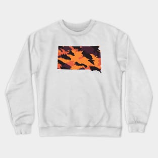 South Dakota Camo Orange Crewneck Sweatshirt